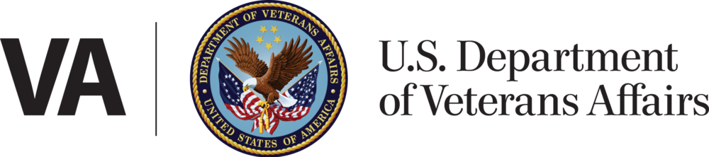 US Department of Veterans Affairs Logo, seal with black title text.